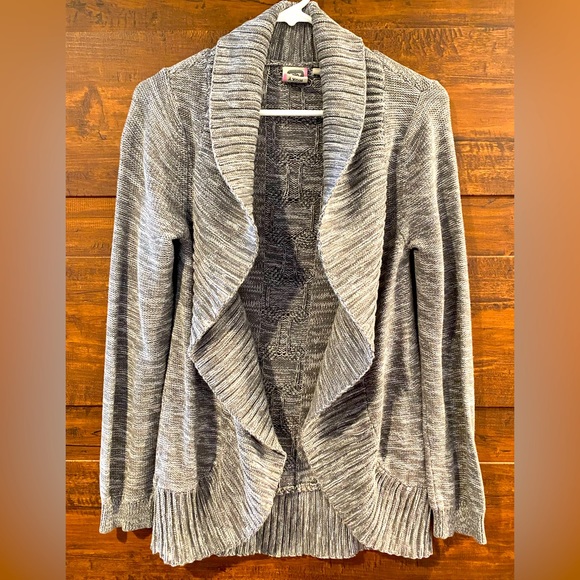 Roxy - Gray cotton knit open cardigan - Size M - Picture 1 of 3